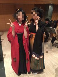 大学の卒業式　袴で✌