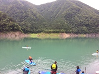 長島ダムでカヌー体験