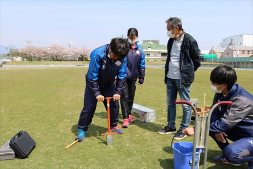 グランドの性能テストのお手伝いをしました！