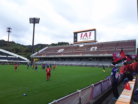 AEDを探せ（7）IAI日本平スタジアム　バックスタンド側