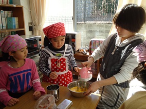 バレンタインｄａｙフォンダンショコラ作り