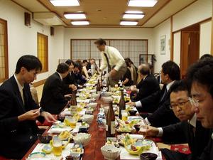 穴子の魚竹寿し　で懇親会